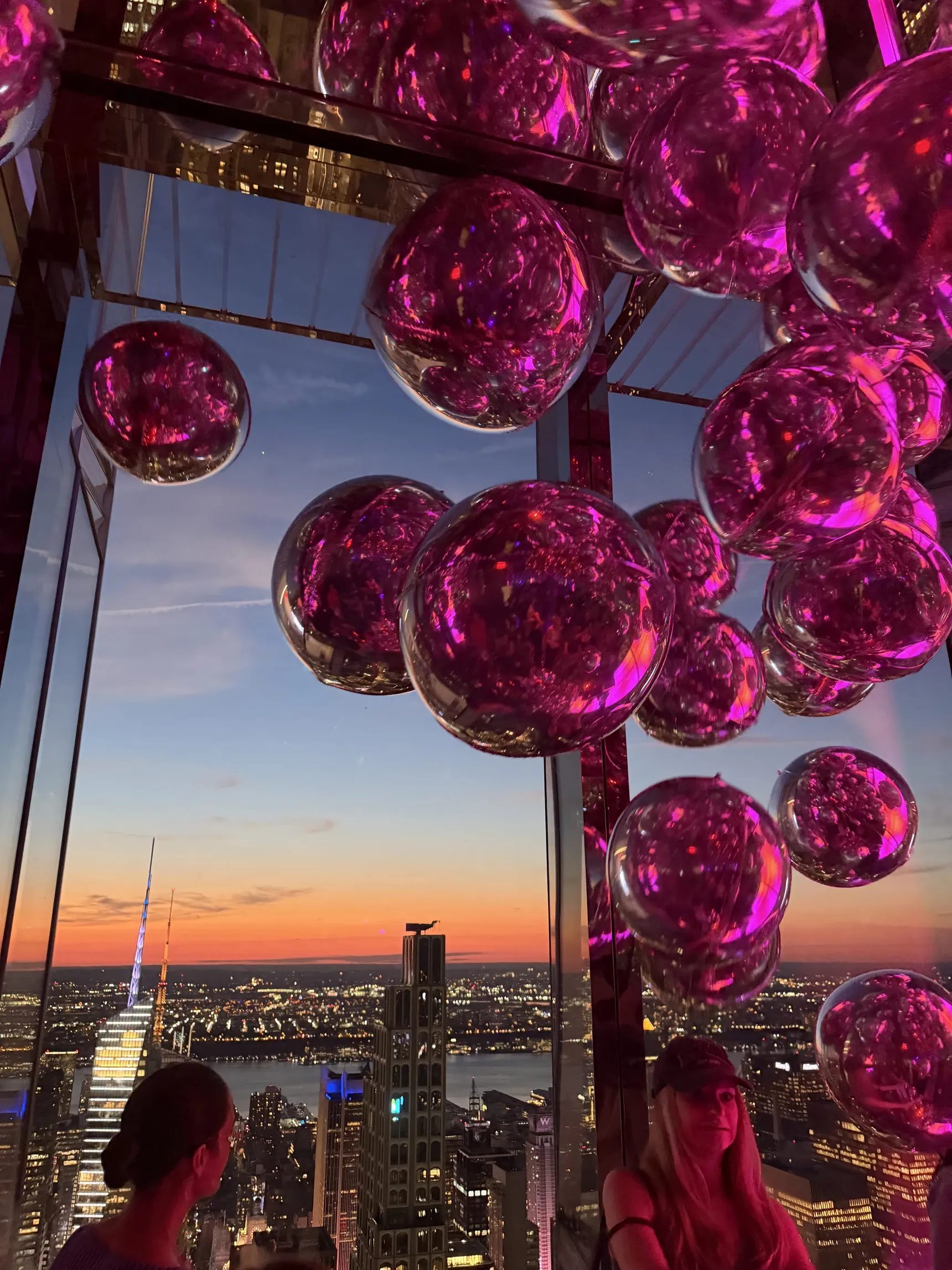 The Summit One Vanderbilt installation at sunset